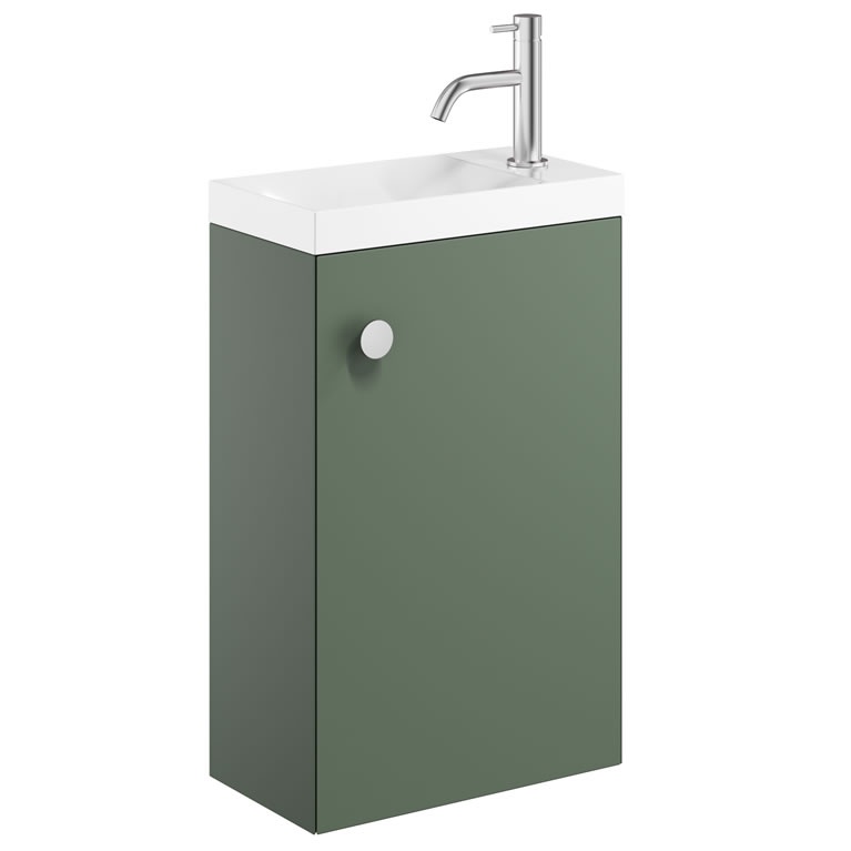 Crosswater Alo 400 Sage Green WallHung Unit Sanctuary Bathrooms
